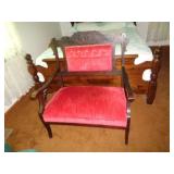 ANTIQUE BENCH / BR1 /  36" T X 34" L / SEE DESCR