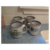 4 - LOUISVILLE STONEWARE MUGS / K 4 - LOUISVILLE STONEWARE MUGS / K