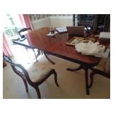TABLE & 4 ROSE BACK CHAIRS / DR TABLE & 4 ROSE BACK CHAIRS / DR