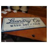 METAL LAUNDRY SIGN 14' X 36' METAL LAUNDRY SIGN 14' X 36'