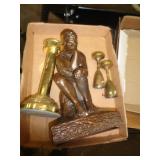 CHALKWARE THINKER & CANDLE HOLDERS CHALKWARE THINKER & CANDLE HOLDERS