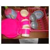 PINK TOY DISHES PINK TOY DISHES