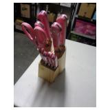 HEN & ROOSTER PINK KITCHEN KNIFE SET HEN & ROOSTER PINK KITCHEN KNIFE SET