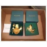 2 - BALDWIN XMAS ORNAMENTS SNOWMAN & SLEIGH 2 - BALDWIN XMAS ORNAMENTS SNOWMAN & SLEIGH
