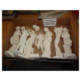 ANTIQUE BISQUE STATUES / 2 ARE UNBROKEN ANTIQUE BISQUE STATUES / 2 ARE UNBROKEN