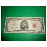1963 RED SEAL $5 NOTE 1963 RED SEAL $5 NOTE