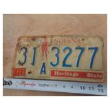 1976  INDIANA LICENSE PLATE