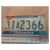 1990  INDIANA LICENSE PLATE