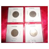 4 - 'V' NICKELS