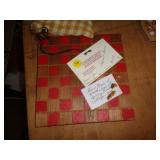 WOOD CHECKERBOARD WALL DECOR