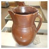 POTTERY PITCHER SOME CHIPS 8'T