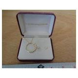 NECKLACE & EARRINGS 10KT GOLD OVER STERLING