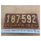 1928  INDIANA LICENSE PLATE