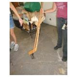 CARPET RAKE & HOCKEY STICK