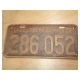 1933 INDIANA LICENSE PLATE