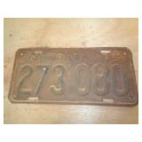 1935 INDIANA LICENSE PLATE