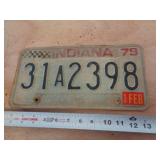 1979  INDIANA LICENSE PLATE