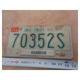 1986  INDIANA LICENSE PLATE
