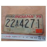 1979  INDIANA LICENSE PLATE