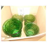 BIG GREEN GLASS VASES