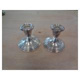 WEIGHTED STERLING SILVER CANDLE HOLDERS