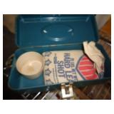 METAL BOX W BAG OF LEAD SHOT