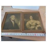 2 - VINTAGE PRINTS GEORGE WAHINGTON & MISS WEST