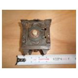 VINTAGE CAST IRON COIN BANK / HINGE IS BROKE