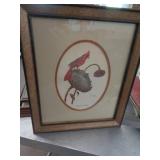10X12 CARDINAL ON A SUNFLOWER / RAY HARM