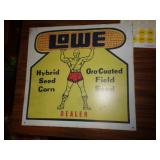 METAL SIGN 12' X 12 1/2' LOWE SEED CORN