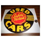 HEAVY CAST IRON USED CAR SIGN