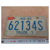 1985  INDIANA LICENSE PLATE