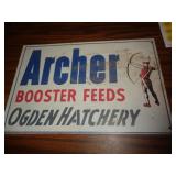 METAL SIGN 7 3/4' X 11 1/2' ARCHER BOOSTER FEEDS