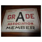 METAL SIGN 9' X 12 1/2' GRADE A ASSOCIATION