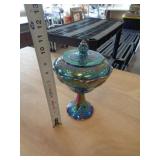 CARNIVAL GLASS COMPOTE