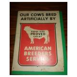 METAL SIGN 8'X10' AMERICAN BREEDER SERVICE