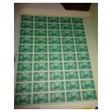 1945 FRANKLIN ROOSEVELT ONE CENT UNCUT STAMPS