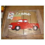 WOOD WALL DECOR - RED TRUCK
