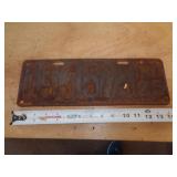 1925  INDIANA LICENSE PLATE