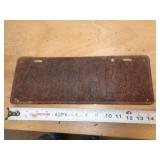 1920  INDIANA LICENSE PLATE