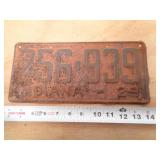 1929  INDIANA LICENSE PLATE