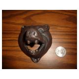 CAST IRON BEAR HEAD BOTTLE OPENER