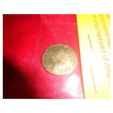 1889 GOLD PLATED INDIAN CENT