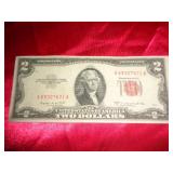 1953B RED SEAL $2 NOTE