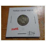 1874 THREE CENT PIECE