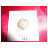 1886 SEATED LIBERTY DIME
