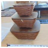 2010 SET OF 3 LONGABERGER BASKETS