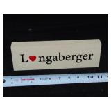 I LOVE LONGABERGER / WOOD SIGN BOARD