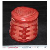 2014 LONGABERGER BASKET / POTTERY ROSE LID