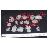 15 - LONGABERGER METAL XMAS ORNAMENTS